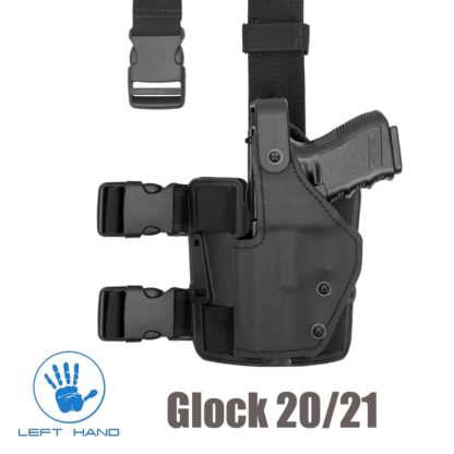 front-line-Tactical-thigh-rig-police-holster-level-3-glock-20-21-left-hand