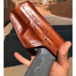 front-line-IWI-MASADA-holster-iwb-brown-leather-concealed-range