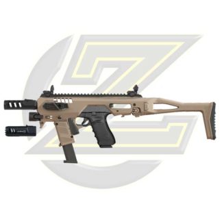 caa-micro-roni-glock-brace-stabilizer-conversion-kit-tan-standard-stock-compensator-muzzle-mrfl-thr-fus
