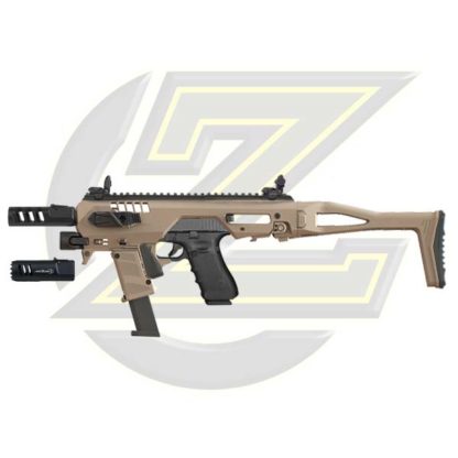 caa-micro-roni-glock-brace-stabilizer-conversion-kit-tan-standard-stock-compensator-muzzle-mrfl-thr-fus